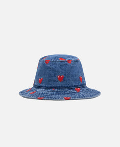 EU Denim Logo Bucket Hat (Blue)