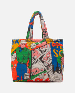 Unisex Comic Medium Puffer Bag (Multi)