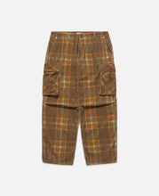Unisex Corduroy Printed Cargo Pants (Brown)