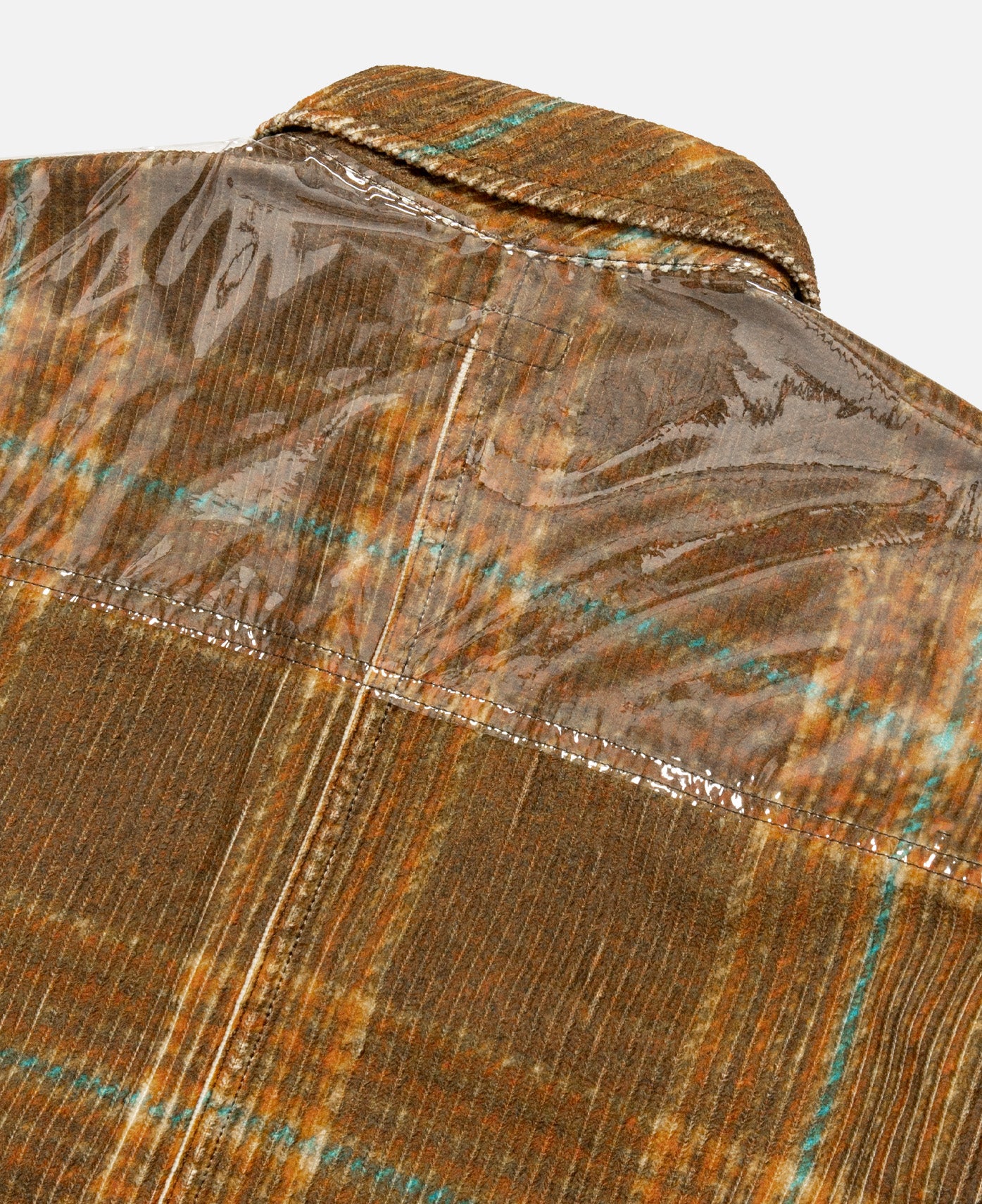Unisex Corduroy Printed Overshirt (Brown)