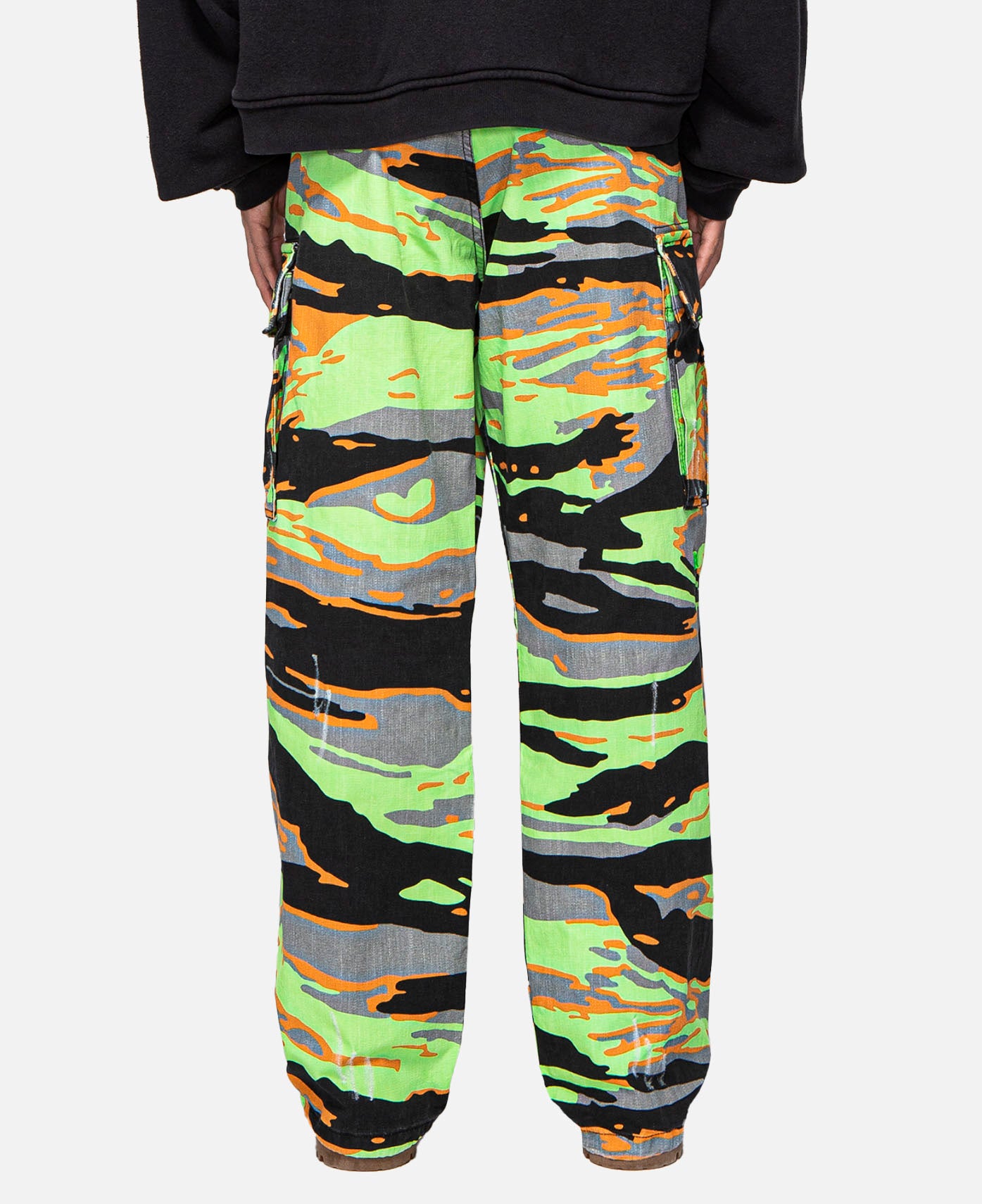 Unisex Printed Cargo Pants (Green)