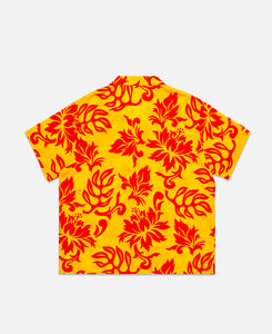 Unisex Printed Short Sleeve Shirt (Orange)