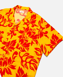 Unisex Printed Short Sleeve Shirt (Orange)