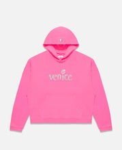 Unisex Silver Printed Venice Hoodie (Pink)