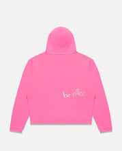 Unisex Silver Printed Venice Hoodie (Pink)