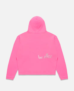 Unisex Silver Printed Venice Hoodie (Pink)