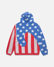 Unisex Stars And Stripes Swirl Hoodie (Blue)