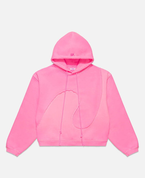 Unisex Swirl Fleece Hoodie (Pink)