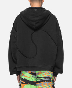 Unisex Swirl Premium Fleece Hoodie (Black)