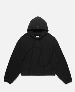 Unisex Swirl Premium Fleece Hoodie (Black)