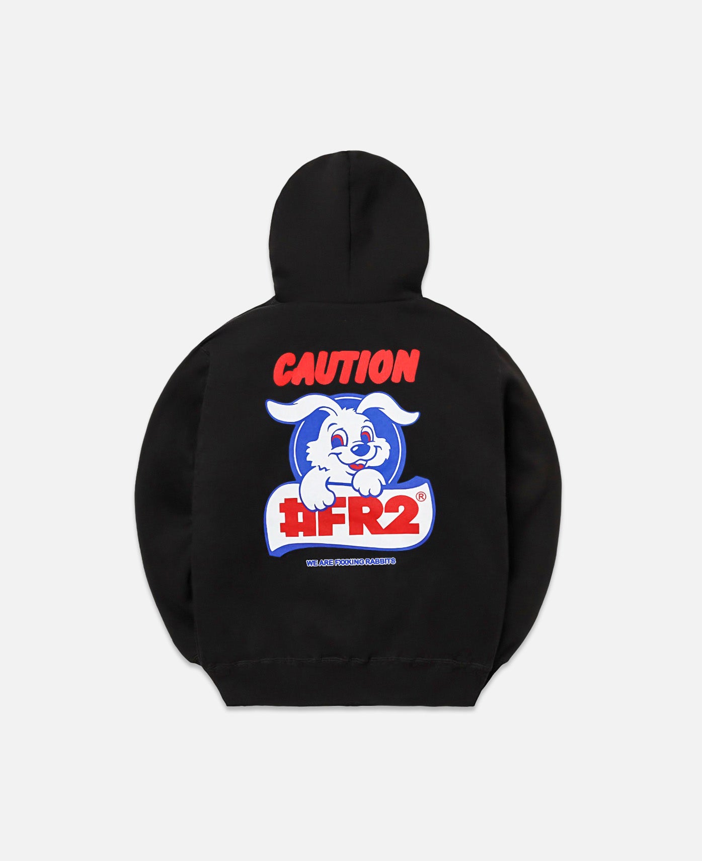 Caution Rabbit Hoodie (Black)