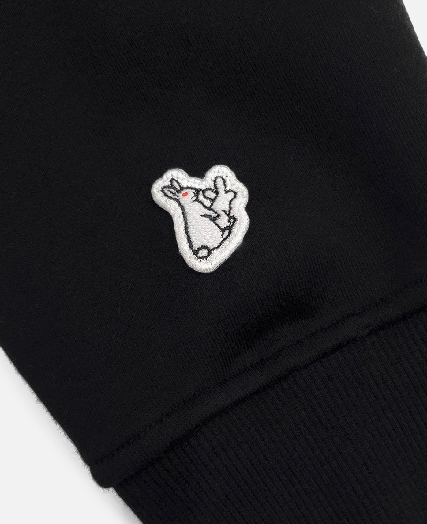 Caution Rabbit Hoodie (Black)