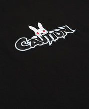 Caution Rabbit T-Shirt (Black)