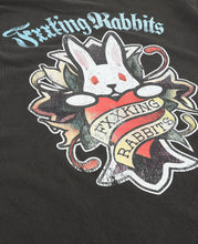 Cross Rabbits Tattoos Garment Dye T-Shirt (Black)