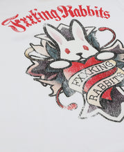 Cross Rabbits Tattoos Garment Dye T-Shirt (White)