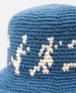 Running Guys Crochet Hat (Blue)