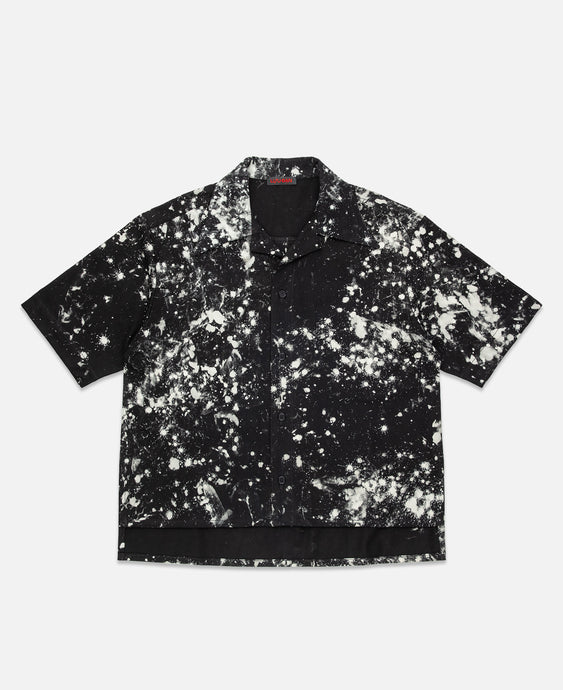 Bleach Splatter Boxy Boy Shirt Black)