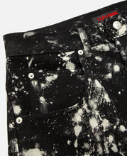 Bleached Wide Cropped Jeans (Black)