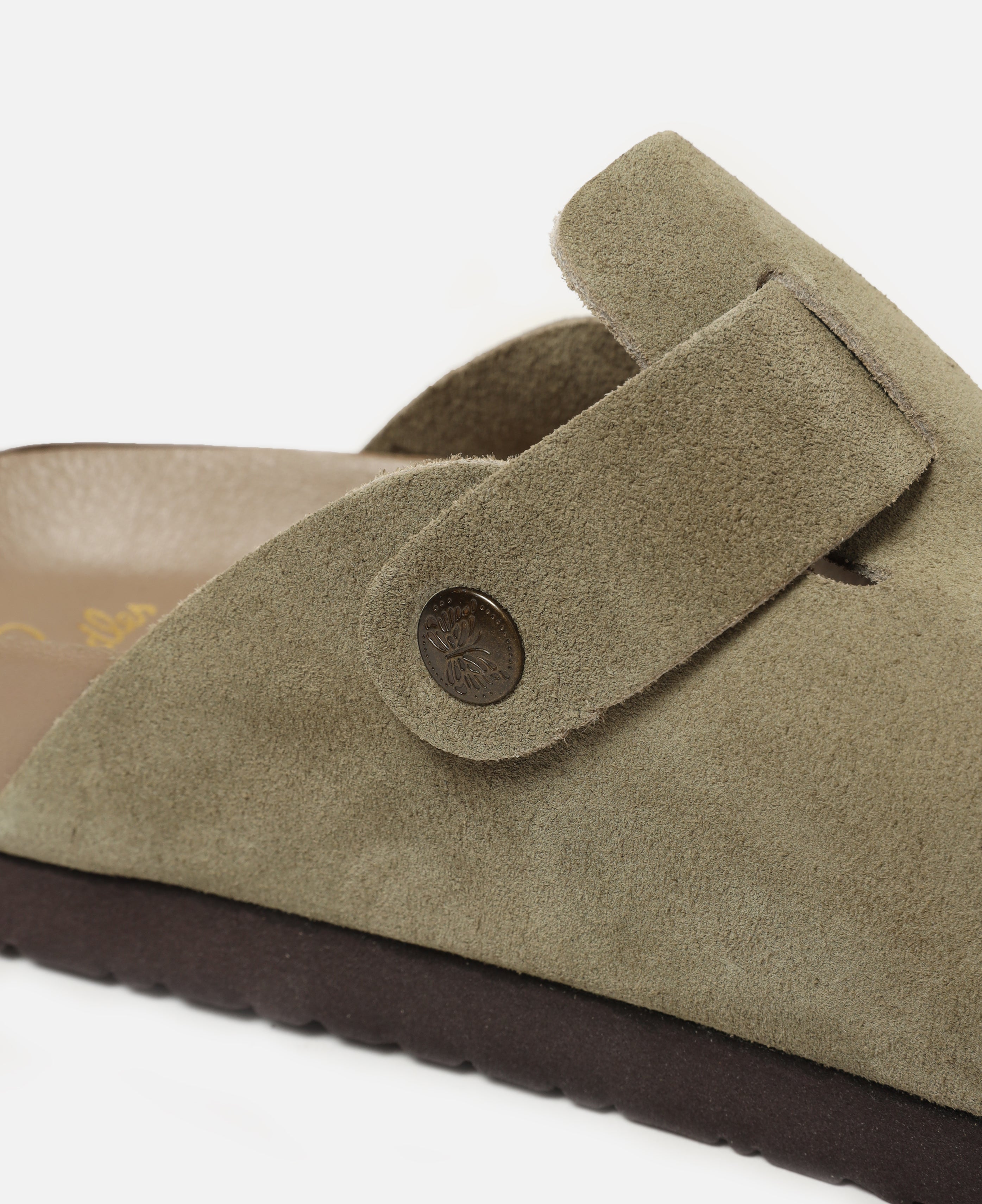 Clog Sandal - Suede (Khaki)