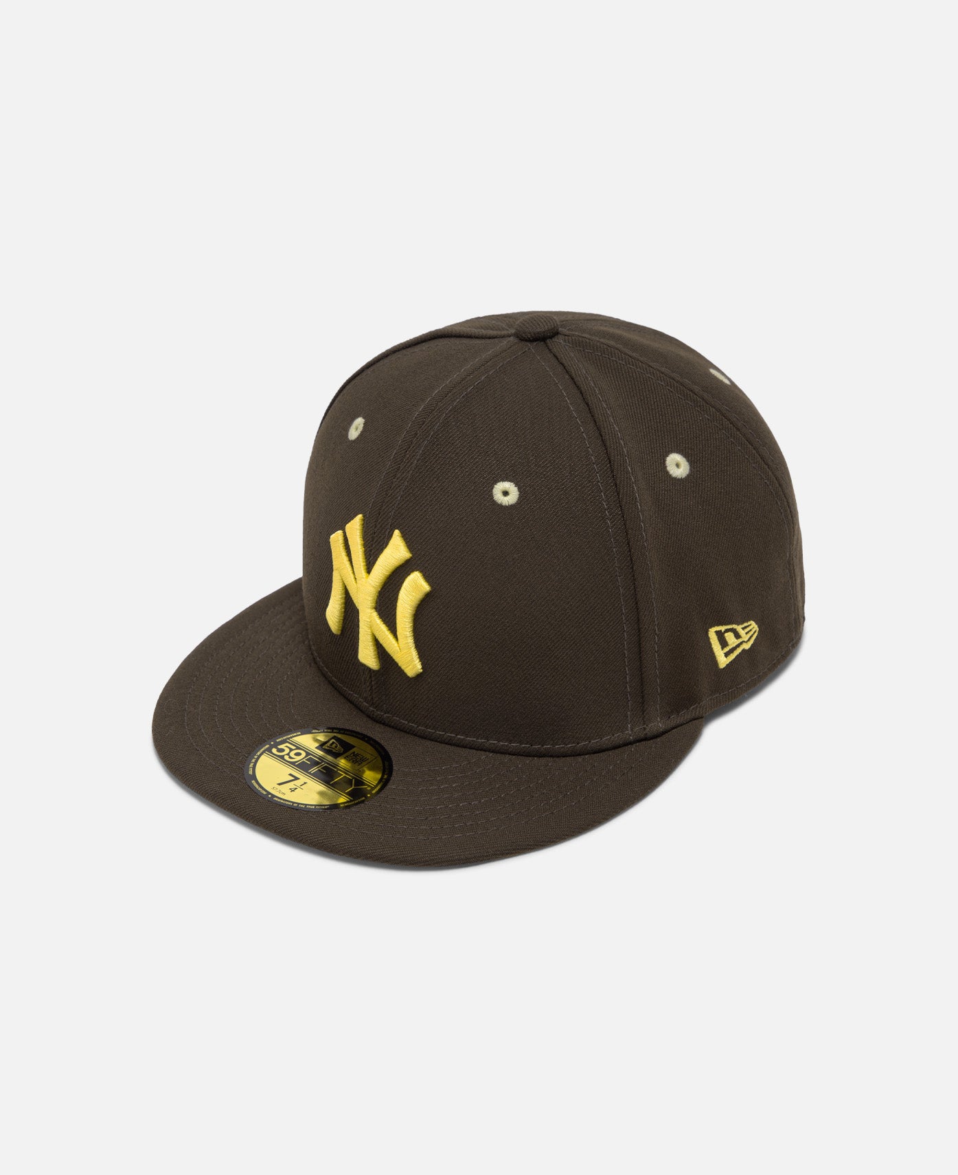 Easter New York Yankees Cooperstown Soft Yellow Undervisor Walnut 59Fifty Cap (Brown)