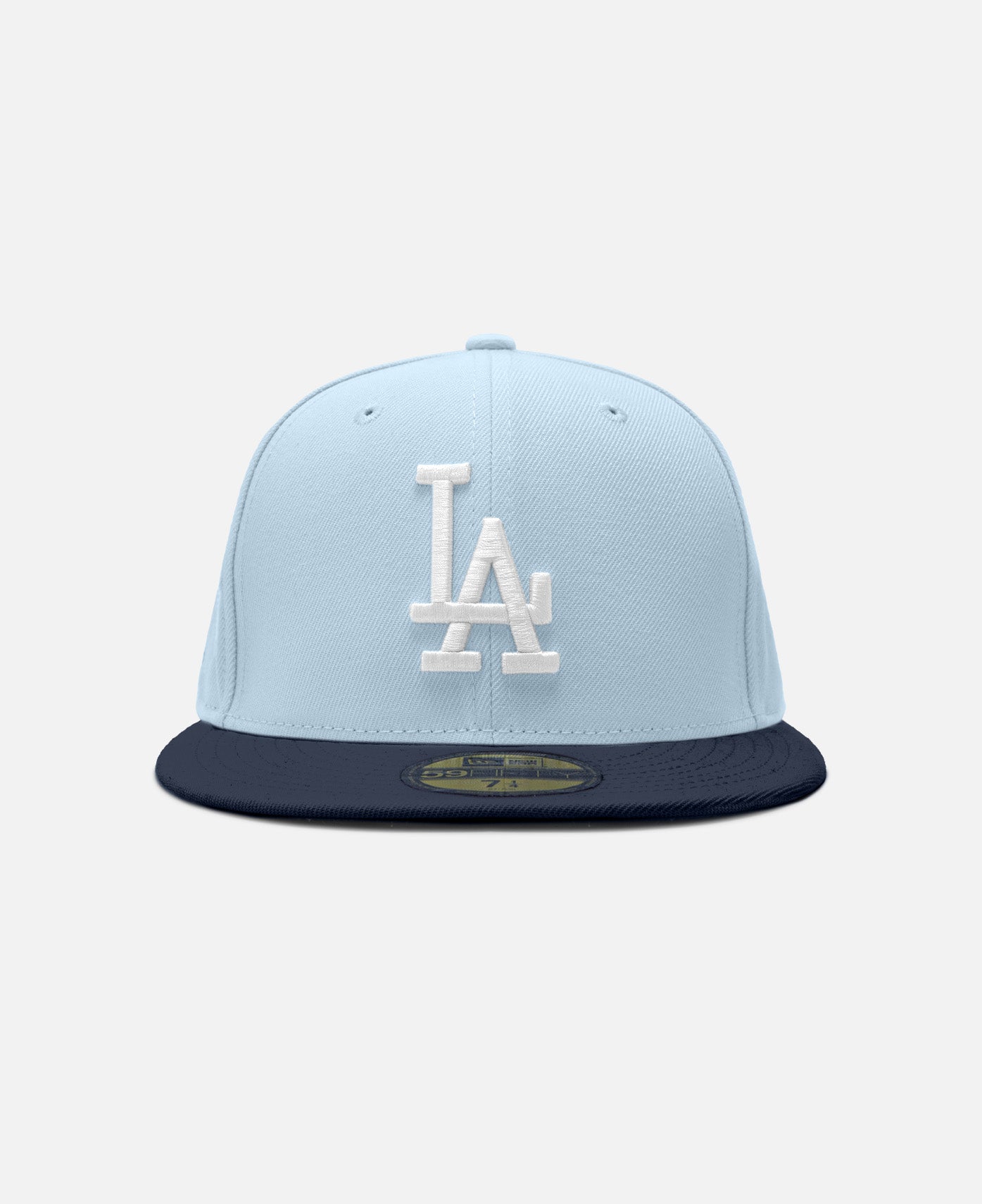 Summer Los Angeles Dodgers Cooperstown Navy Visor Soft Blue 59Fifty Cap (Blue)