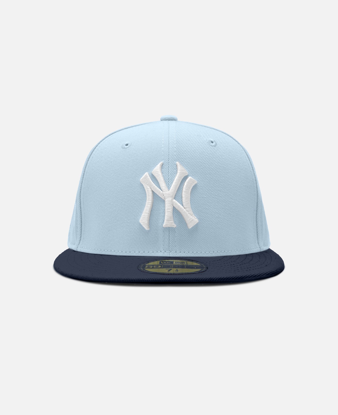 Summer New York Yankees Cooperstown Navy Visor Soft Blue 59Fifty Cap (Blue)