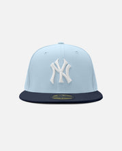 Summer New York Yankees Cooperstown Navy Visor Soft Blue 59Fifty Cap (Blue)