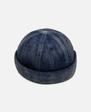 Vintage Denim Roll Cap (Blue)