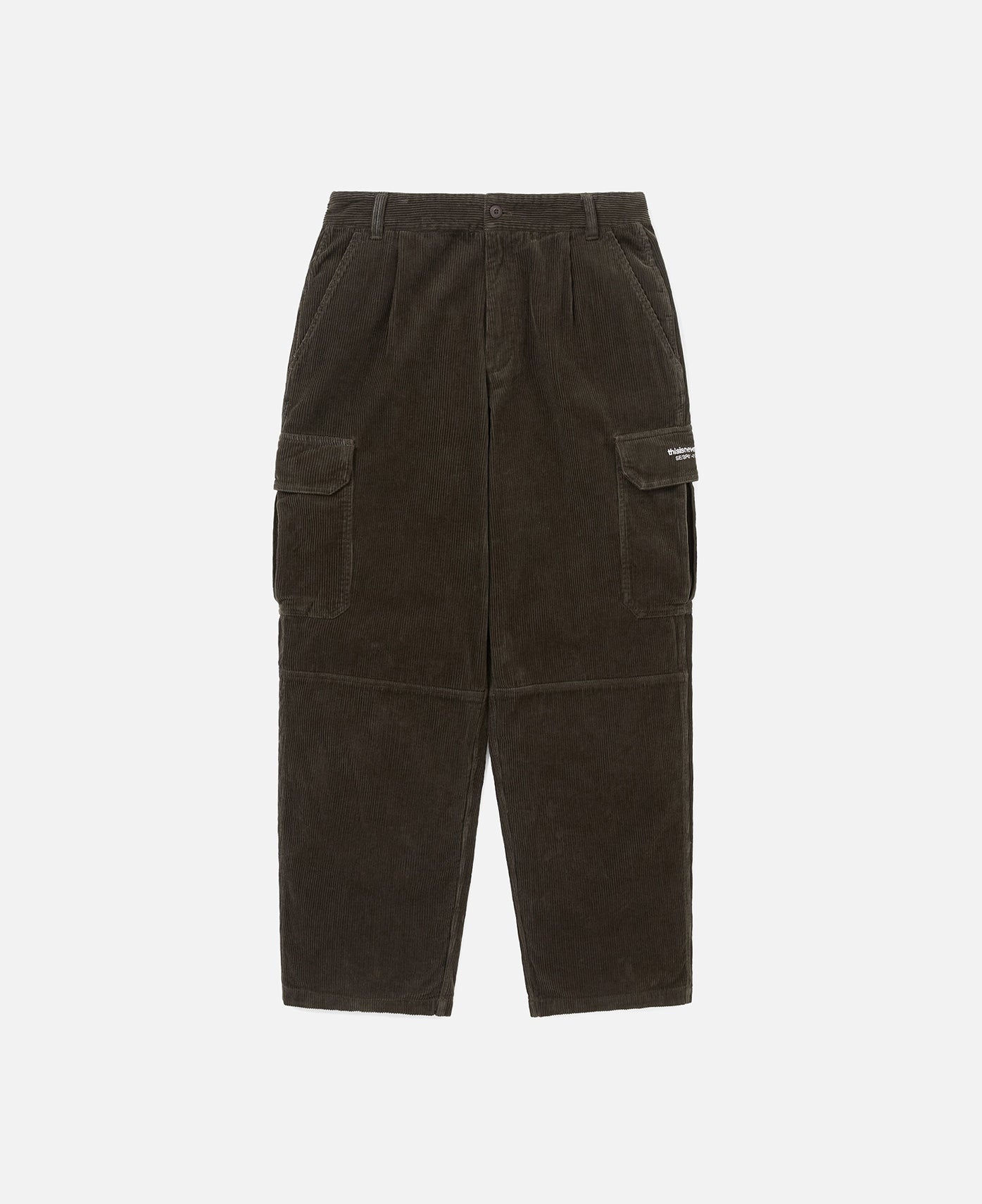 Corduroy Cargo Pants (Brown)