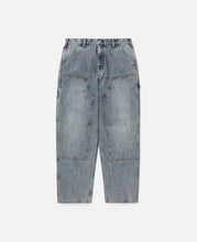 Denim Double Knee Pants (Blue)