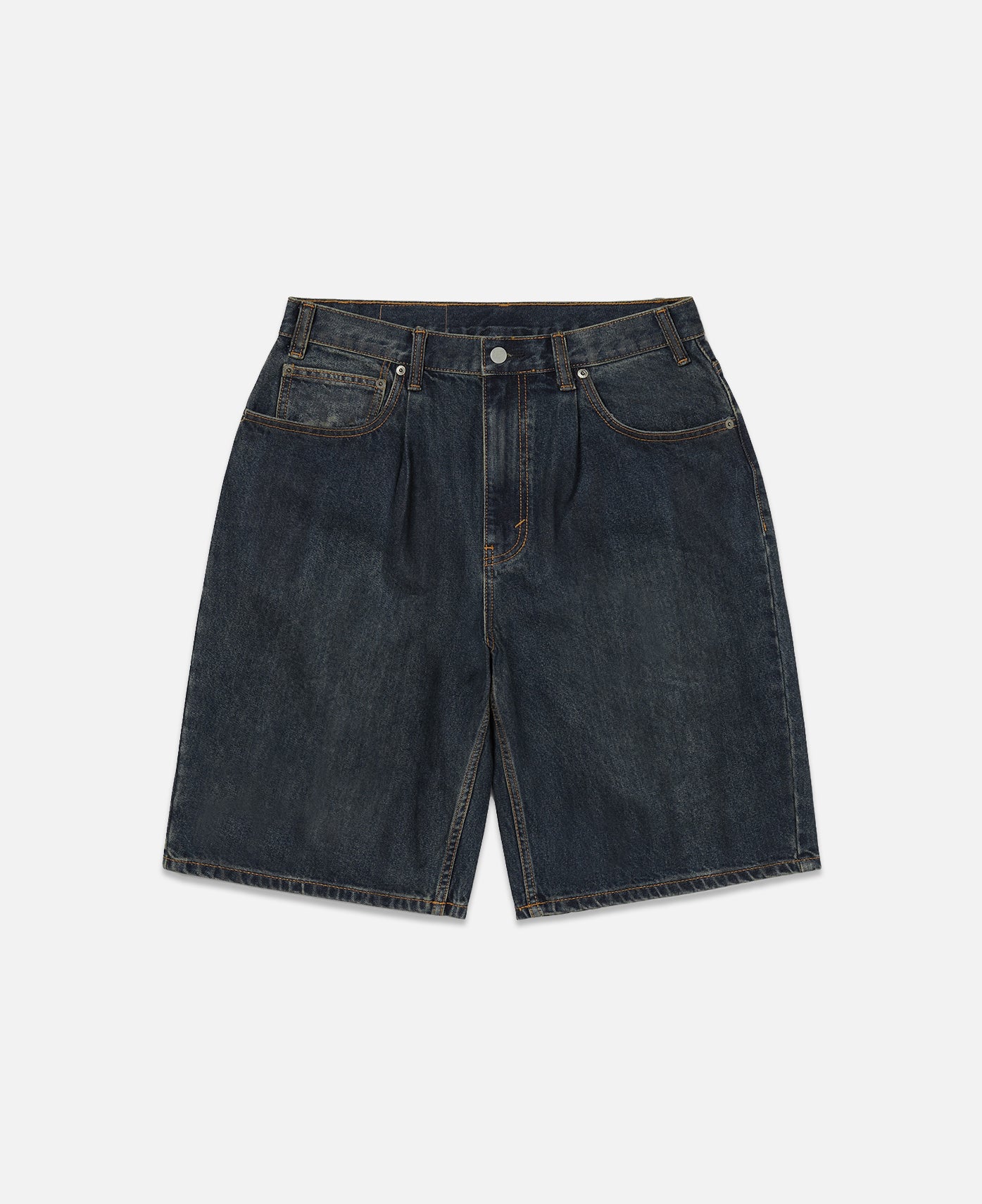 Loose Denim Shorts (Navy)