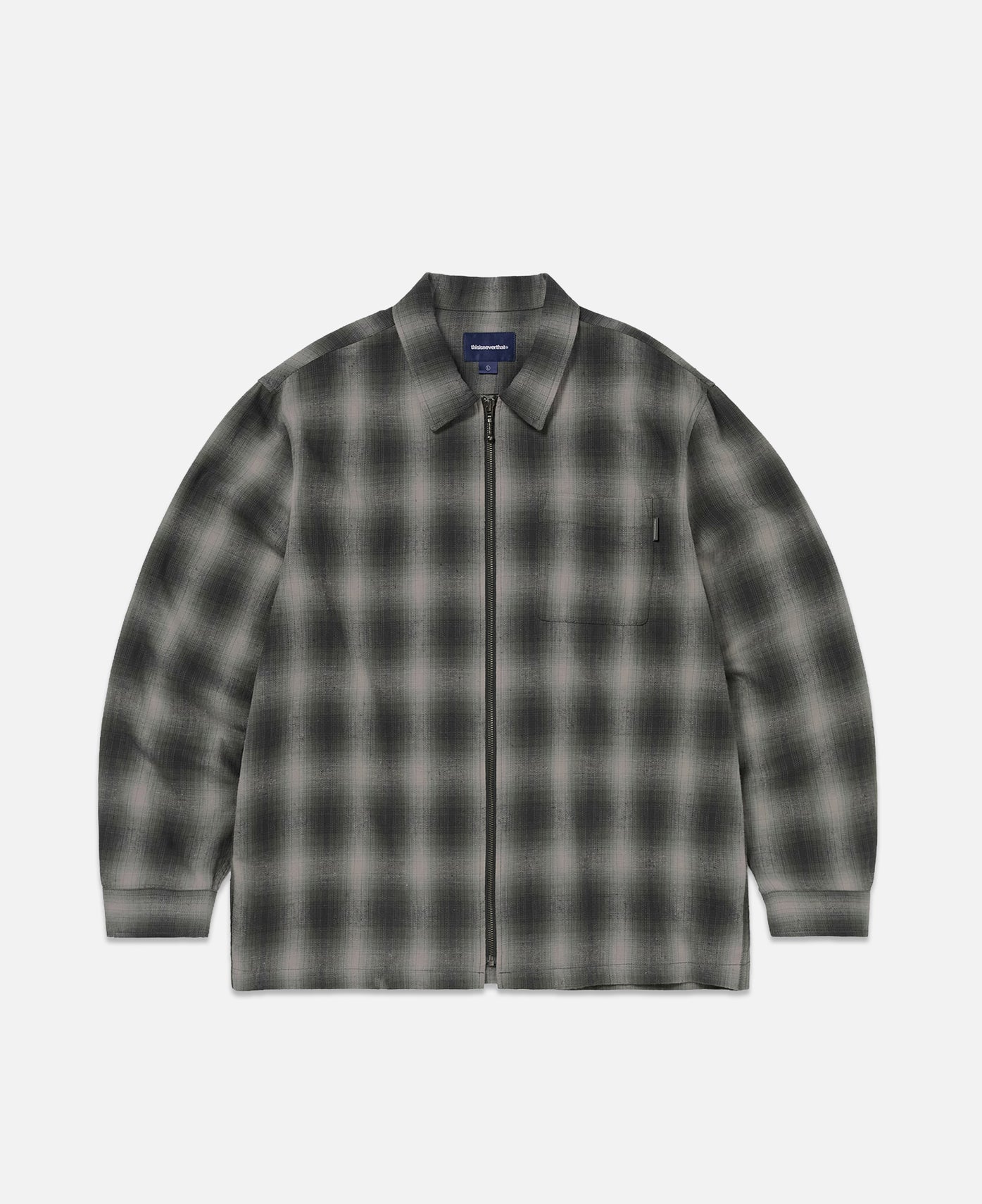 Nep Check Zip Shirt (Black)
