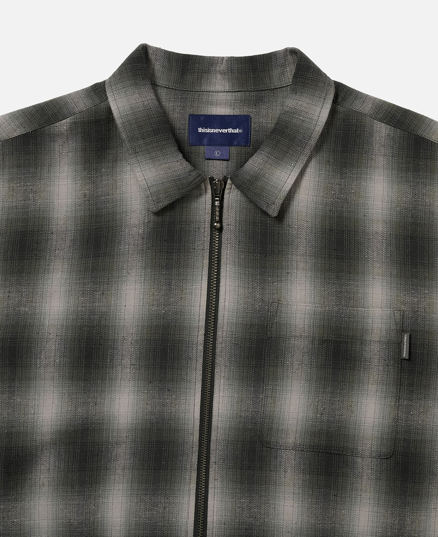 Nep Check Zip Shirt (Black)