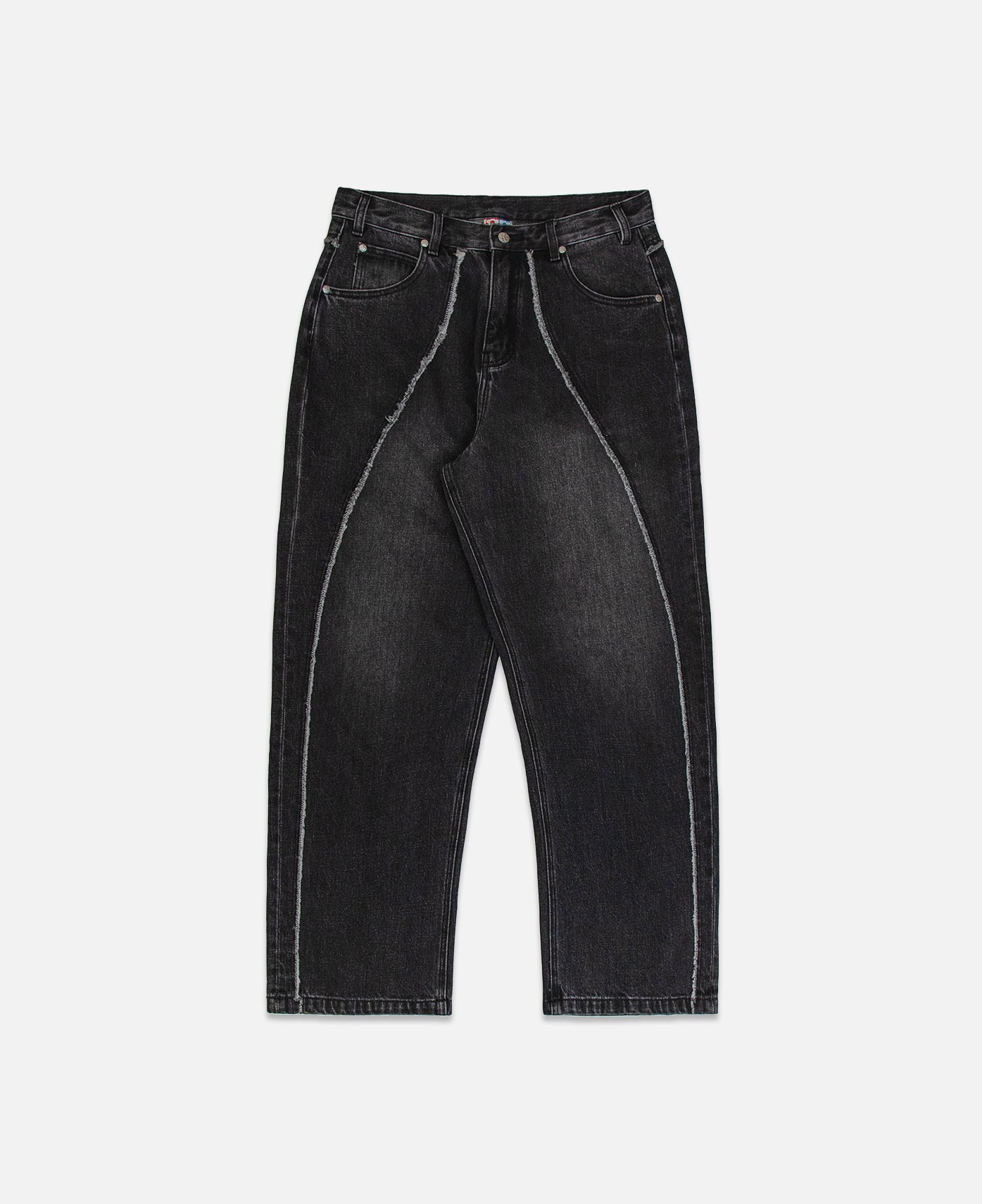 Fray Denim Jeans (Black)