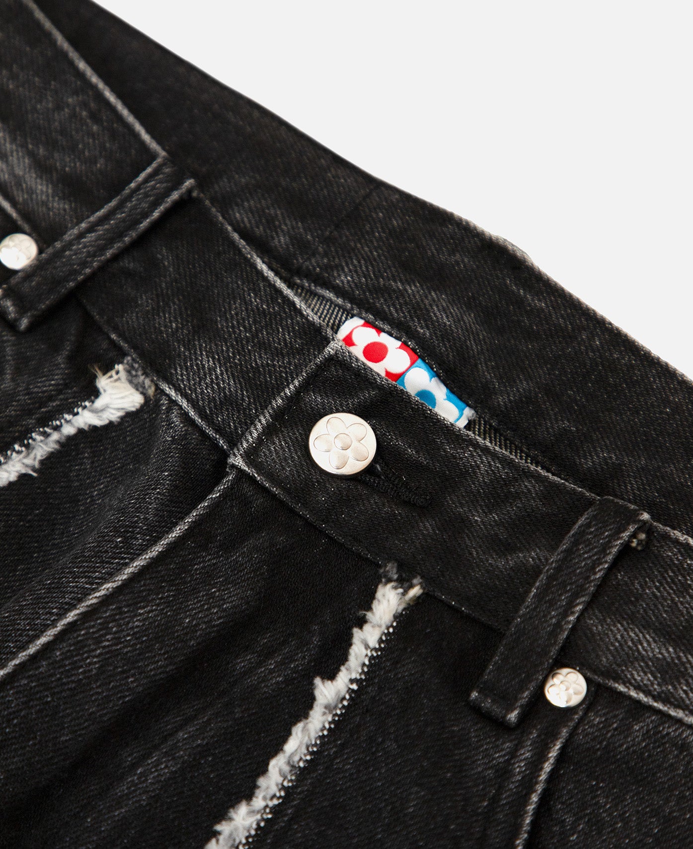 Fray Denim Jeans (Black)