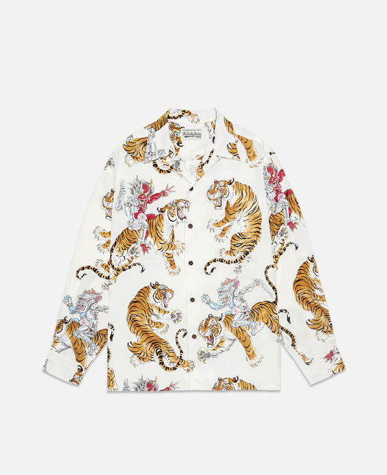 Tim Lehi / Hawaiian Shirt L/S (Type-2) (White)