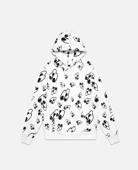 3 Eyed All Print Hoodie (White)