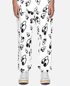3 Eyed All Print Sweatpants (White)