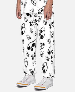 3 Eyed All Print Sweatpants (White)