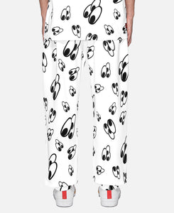 3 Eyed All Print Sweatpants (White)