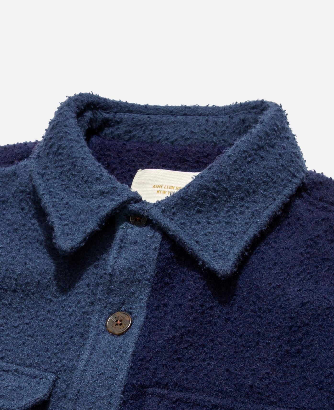 Boiled Wool Overshirt (Navy)