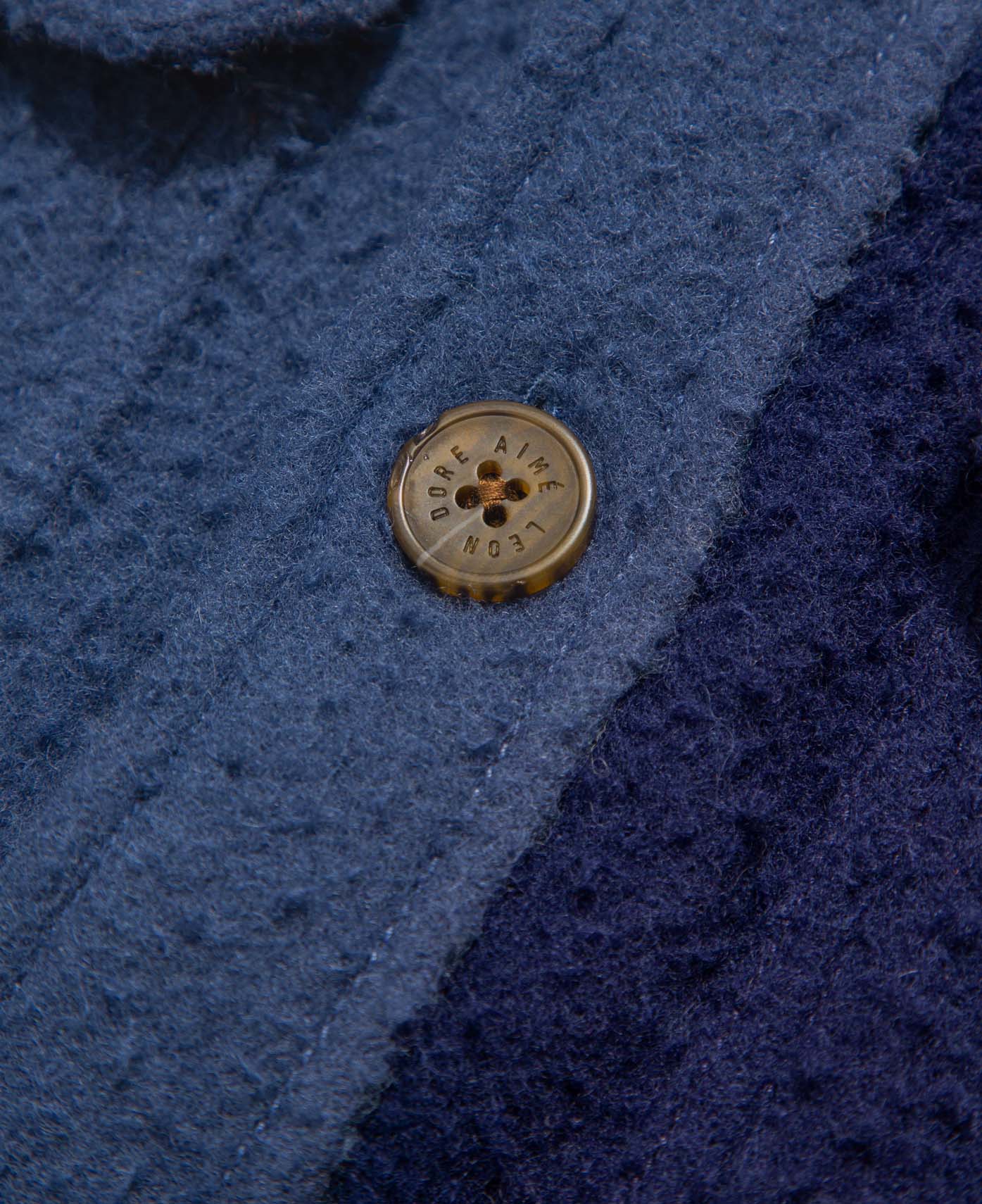 Boiled Wool Overshirt (Navy)