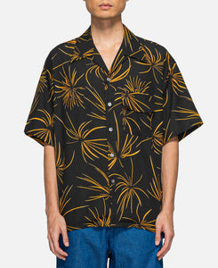 Fireworks S/S Tuck Open Collar Shirt (Black)