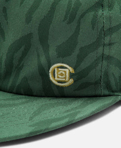 Tiger Stripe Leather Strap Cap (Green)
