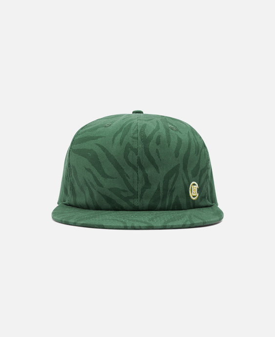 Tiger Stripe Leather Strap Cap (Green)
