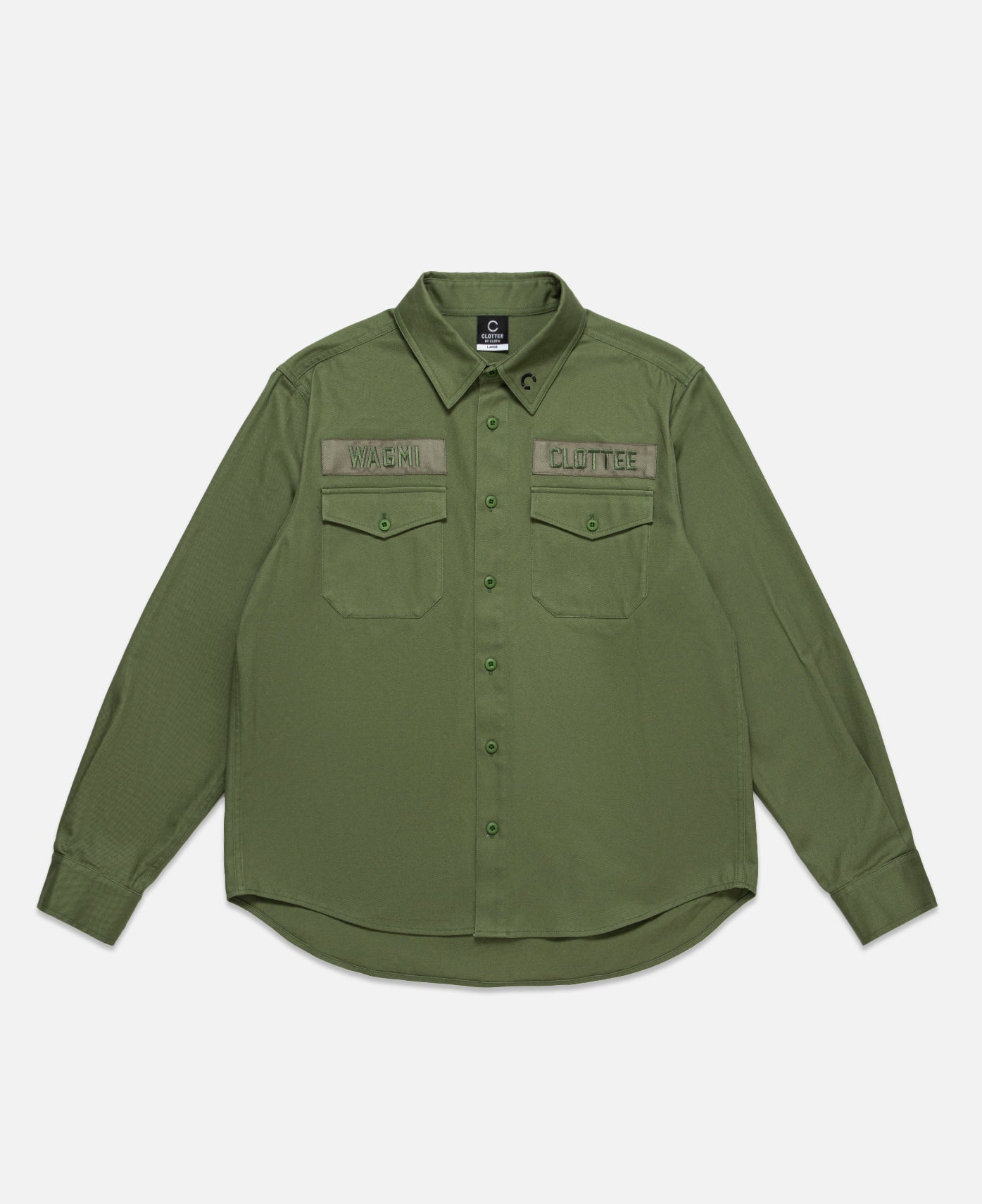 Military Twill Shirt Jacket (Green)