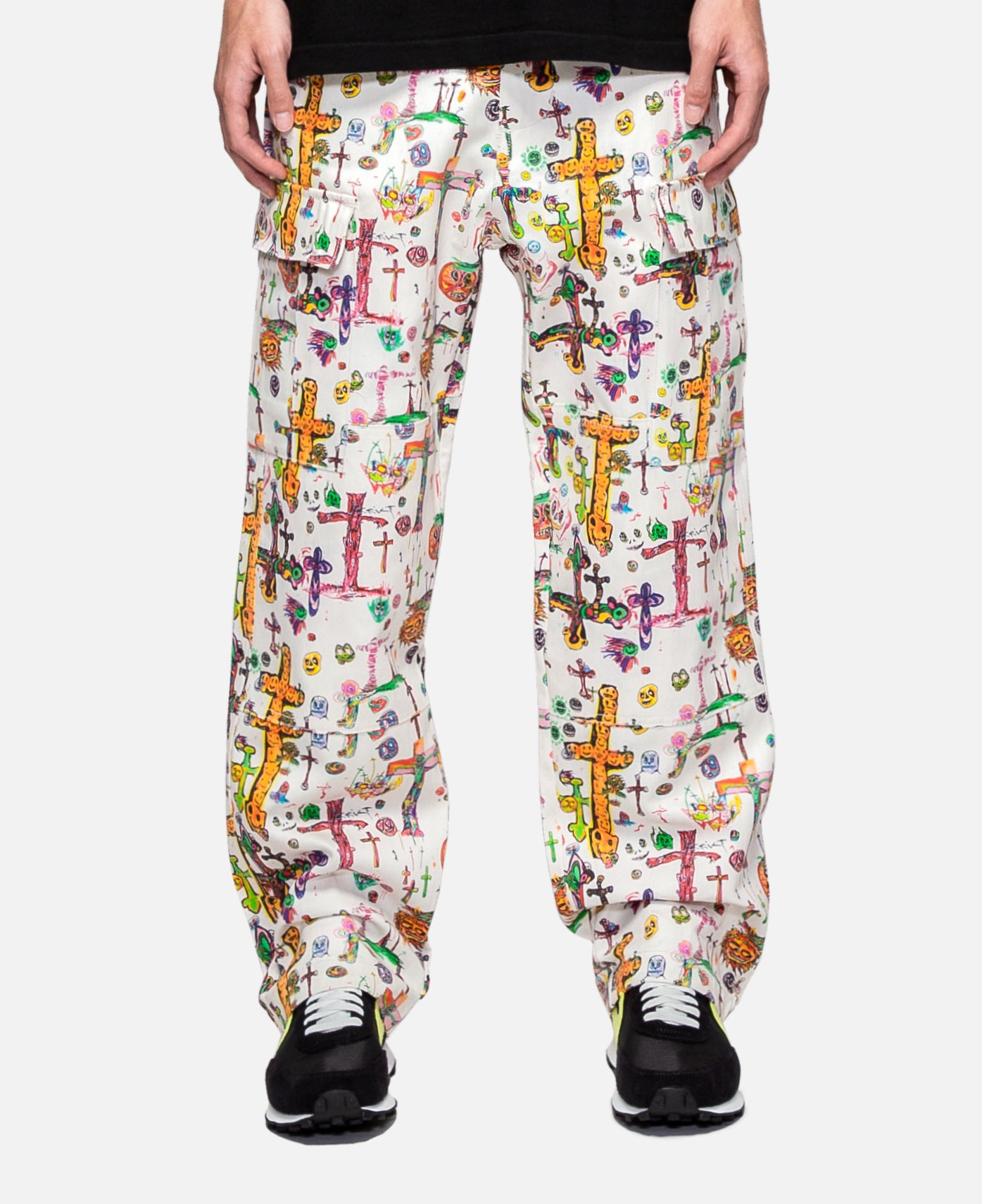 Oaf All-Over Print Cargo Trouser (White)
