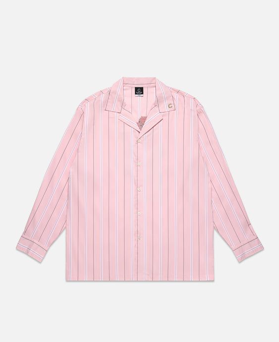 Stripes & Flower L/S Shirt (Pink)