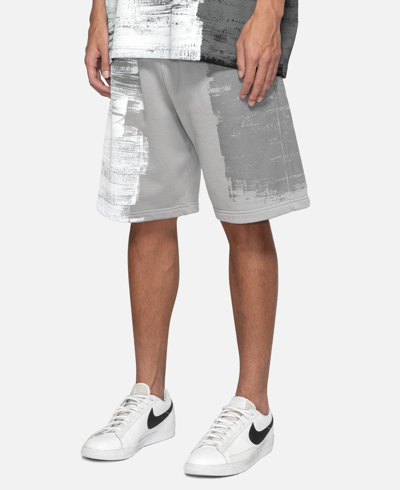 Brush Stroke Shorts (Grey)