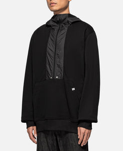 Mixed Zip Hoodie (Black)